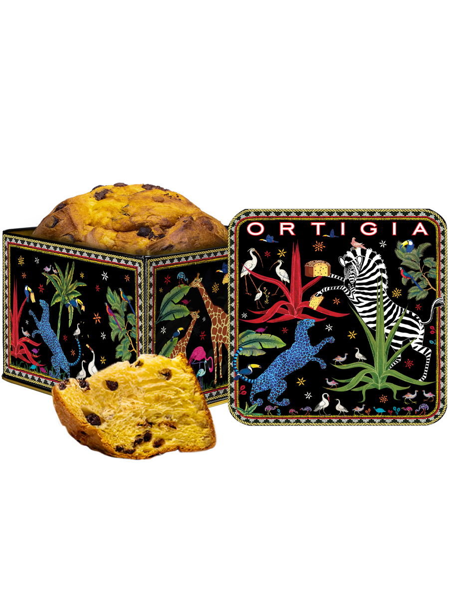 Chocolate Panettone in Jungle Tin 600gr 