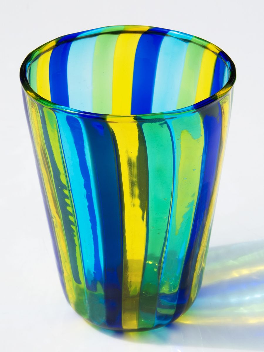 Murano Glass Blue, Yellow, Green & Celeste