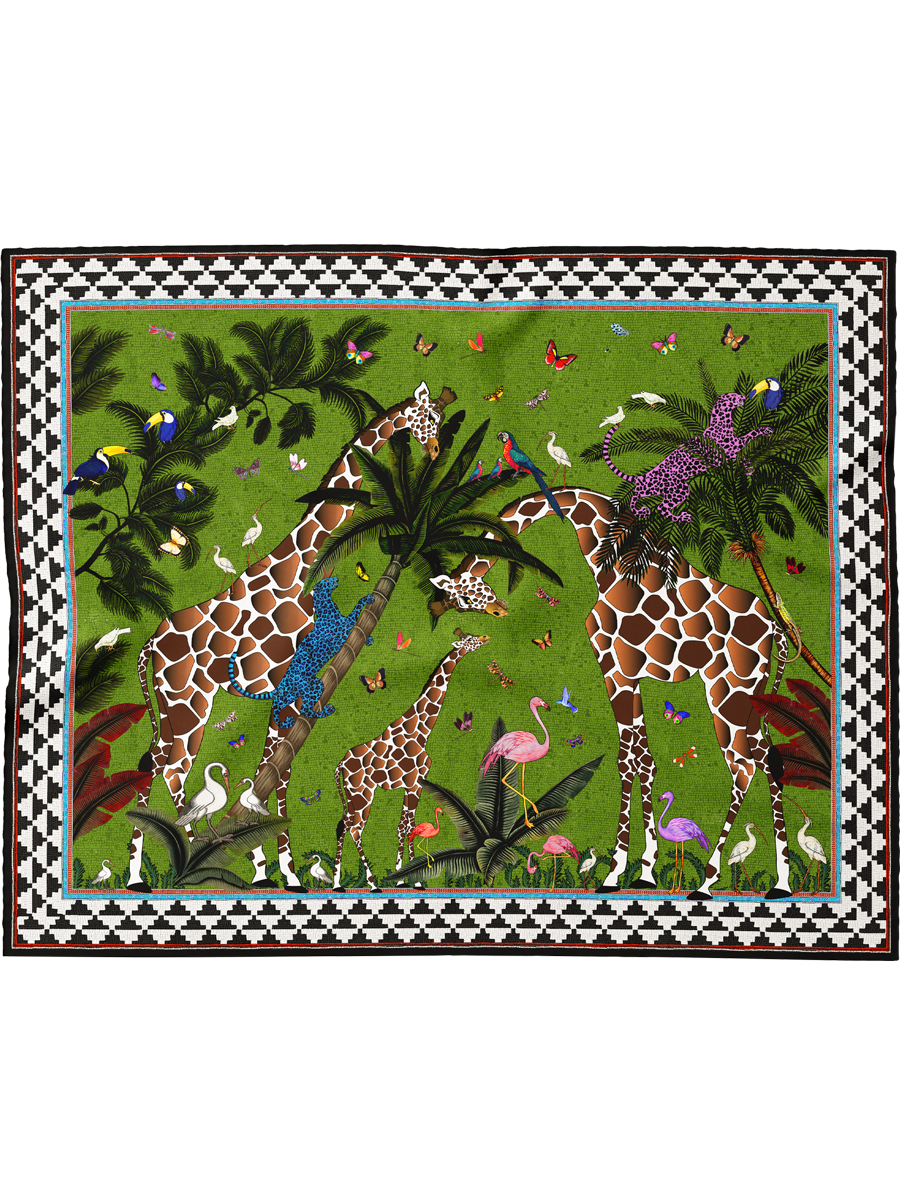 Pareo Giraffe Verde 150x120cm