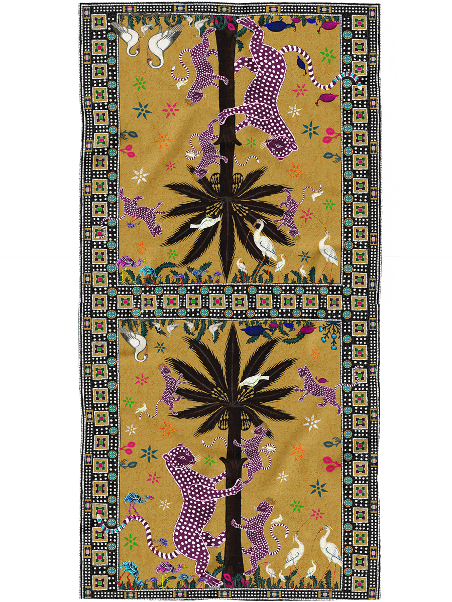 Palma Silk Scarf Sahara 200x100cm 