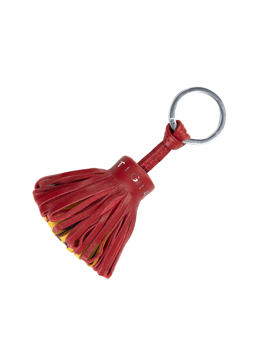 Pom Pom Keyring Red Tricolore